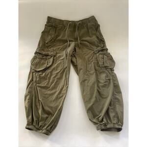Lucky Brand Cargo Joggers Womens Green Relaxed Boho Chic Casual Size 12